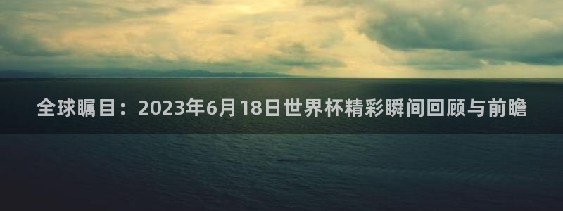 足球比分直播世界杯：全球瞩目：2023年6月18日世界杯精彩瞬间回顾与前瞻